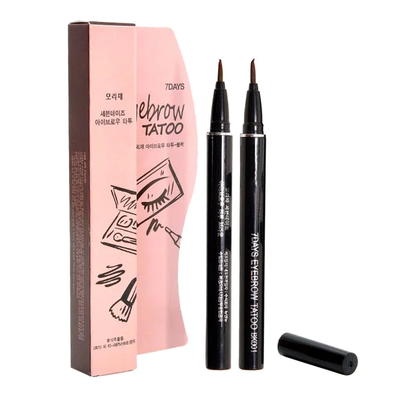 Single Eyebrow Enhancers Cosmetics Maquiagem Pencil Brown Eyebrow Tattoo Pen Liner Eyebrow Eyes Beauty Make Up 2018 New