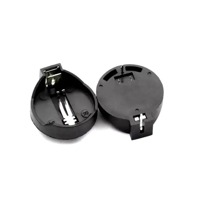 10 шт. CR2025 чехол для аккумулятора черный пластиковый держатель кнопок