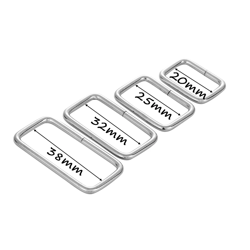 10 шт./лот металлическая Регулируемая прямоугольная d образная пряжка для ремня