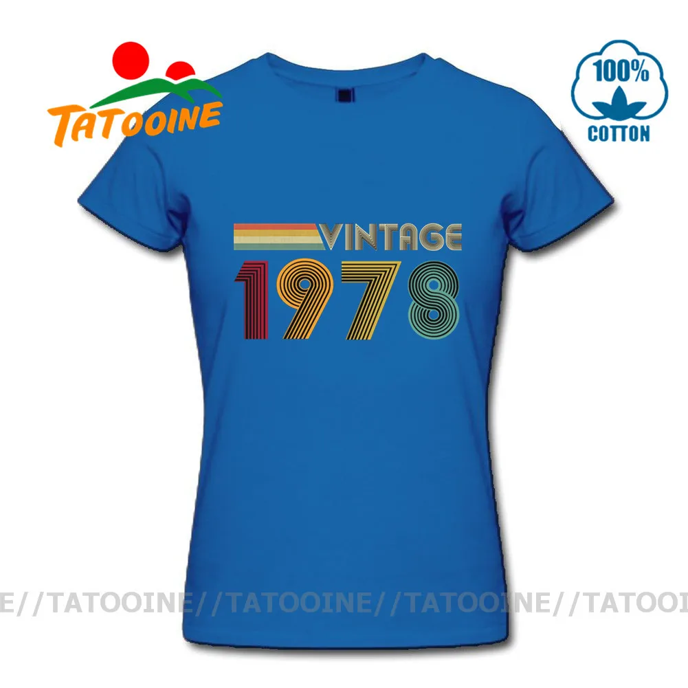 Потрясающая Винтажная футболка модель 1978 года женский летний костюм 70s в стиле
