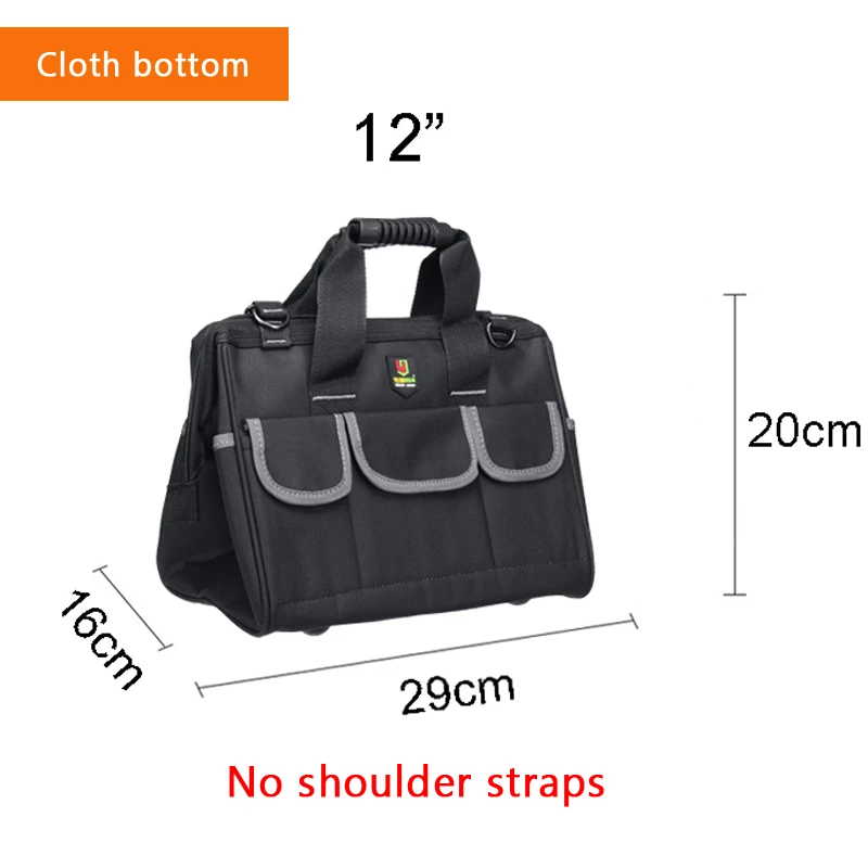 Cloth 12 Inch Большая емкость сумки для инструментов органайзер для металлических изделий Ремень Через Плечо мужские дорожные сумки гаечный ключ инструментарий электрик плотник сумка рюкзак - Цвет: Cloth 12 Inch