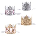 Блестящая повязка на голову для невесты, декоративная детская повязка на голову для дня рождения