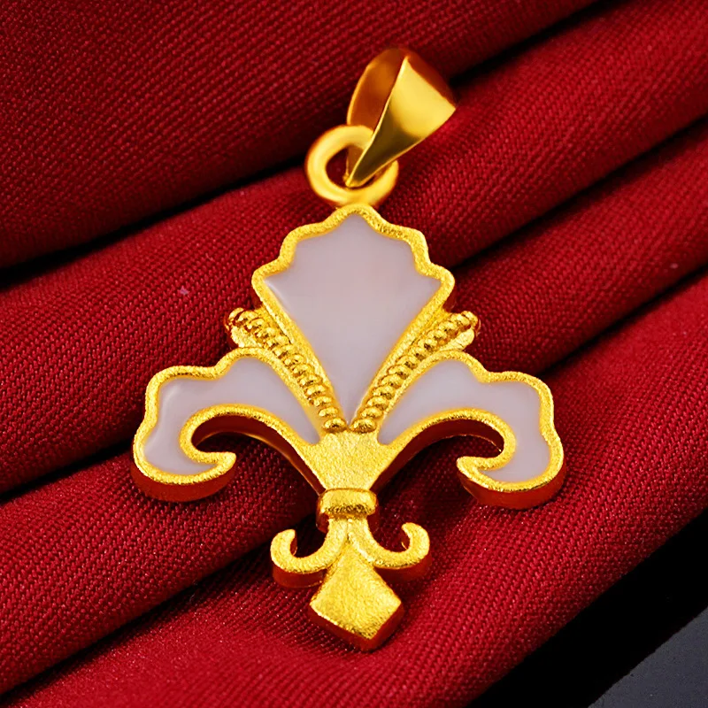 

Chinese Natural Chalcedony Hand-carved Crown Pendant Fashion Boutique Jewelry Men and Women Necklace Popular Gifts