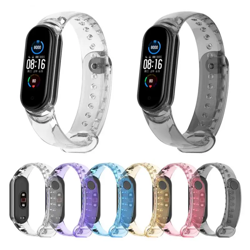

Ремешок для Xiaomi Mi Band 4 3, прозрачный ТПУ сменный Браслет для Mi Band 3, наручный разноцветный ремешок из ТПУ для Mi Band 4 3