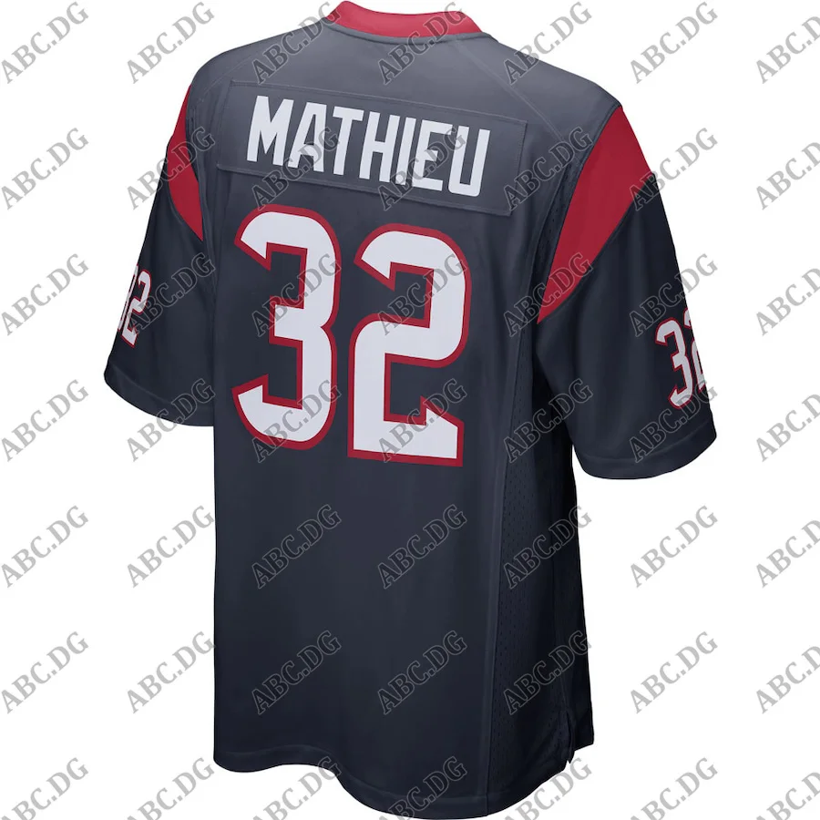 

Customized Stitch American Football Jersey Men Women Kid Youth Houston Tyrann Mathieu Navy Game Jersey