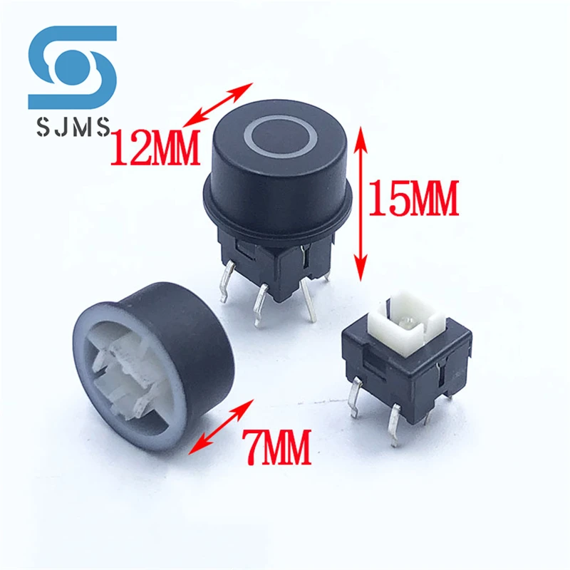 

2 шт., 8*8*8,5 мм, фонарь со светодиодной тактильной микро-кнопкой, мгновенный переключатель + может передасветильник, Круглый кнопочный переключатель, крышка