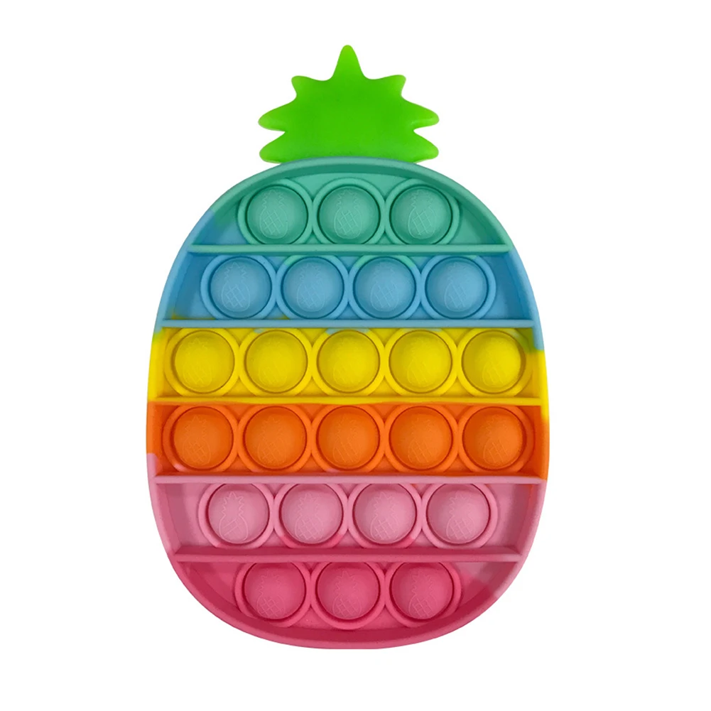 

Rainbow Push Fidget Toys Bubble Sensory Fidget Toy Autism Squishy Stress Reliever Toys Push Bubble Ice Cream Fidget Toys
