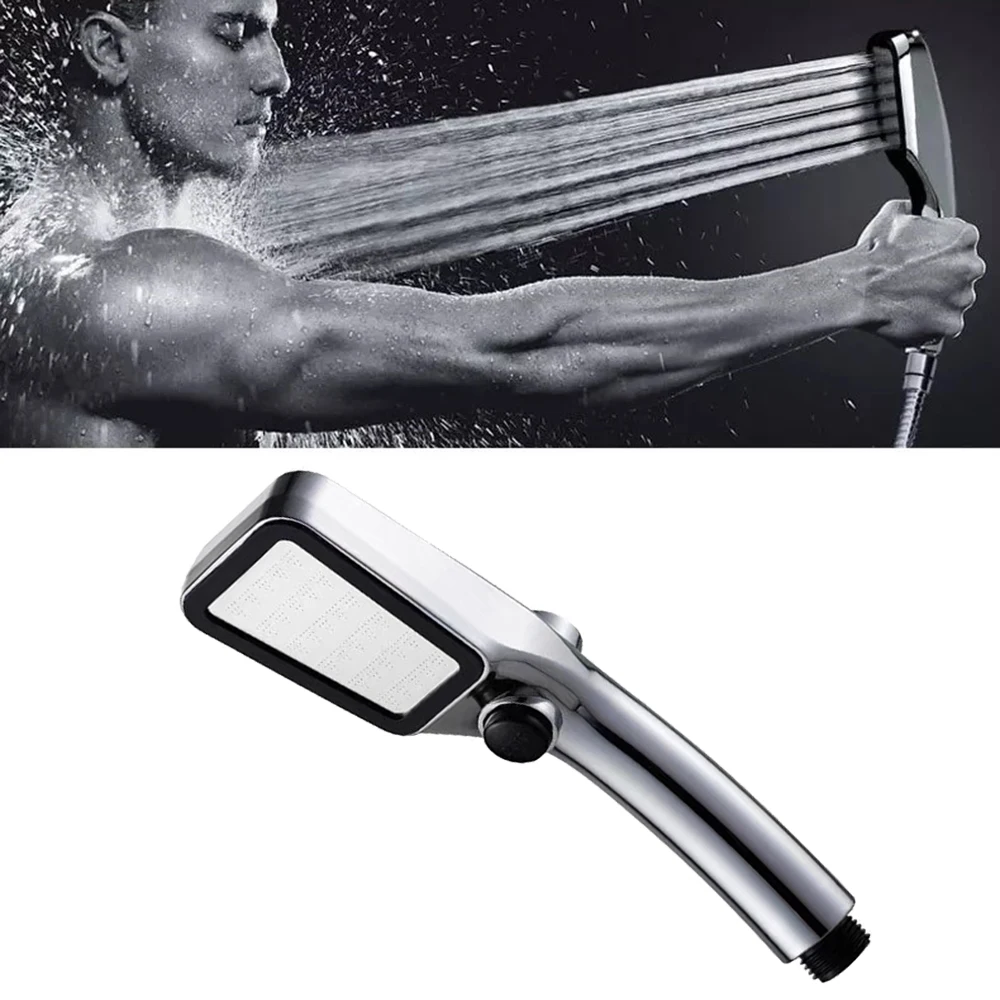 1 Piece 300 Holes High Pressures Handhelds Square Showers Head Water Saving ON Off Pause Shower Heads | Обустройство дома