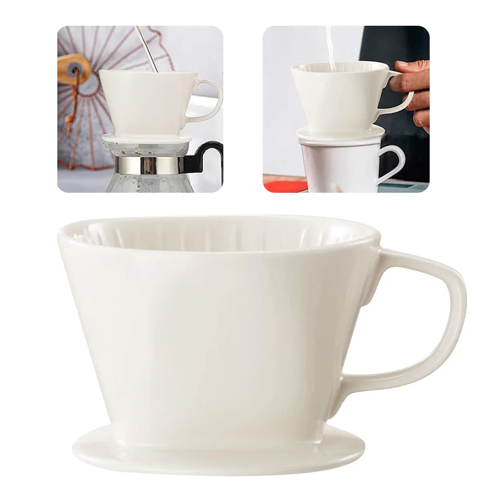 

Practical Ceramic Coffee Filtering Cup Reusable Coffee Filter Cup Brewed Coffee Drip Filter Coffee Filter Funnel Coffee Tool