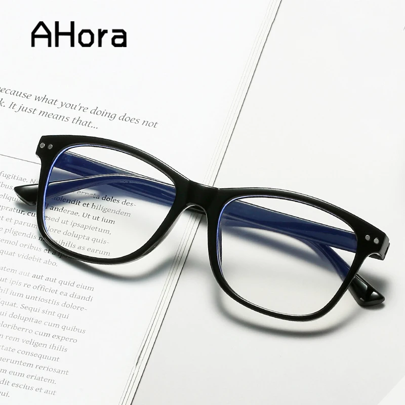 

Ahora Anti Blue Light Blocking Reading Glasses Frame Retro Fashion Men Women Spectacles Clear Lens Frames 0 +1.0 1.5 2.0 2.5 3.0