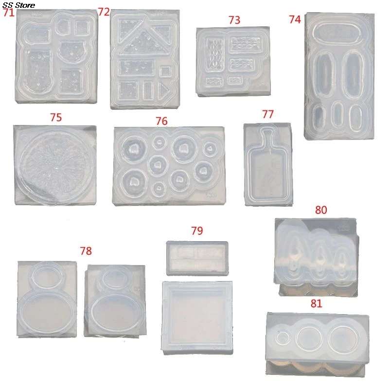 

3D Mini Cup Bottle High Heels Bread Pot Pendant Epoxy Resin Casting Mold Silicone Mold Kit Miniture Food Play Mold Tools