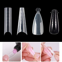 nail dual forms finger quick building extension tips poly nail art uv gel extend mold builder fake tips