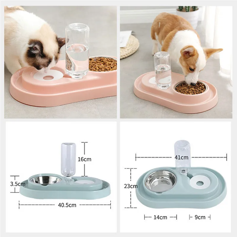 Автоматическая кормушка для домашних животных двойного назначения пластиковая