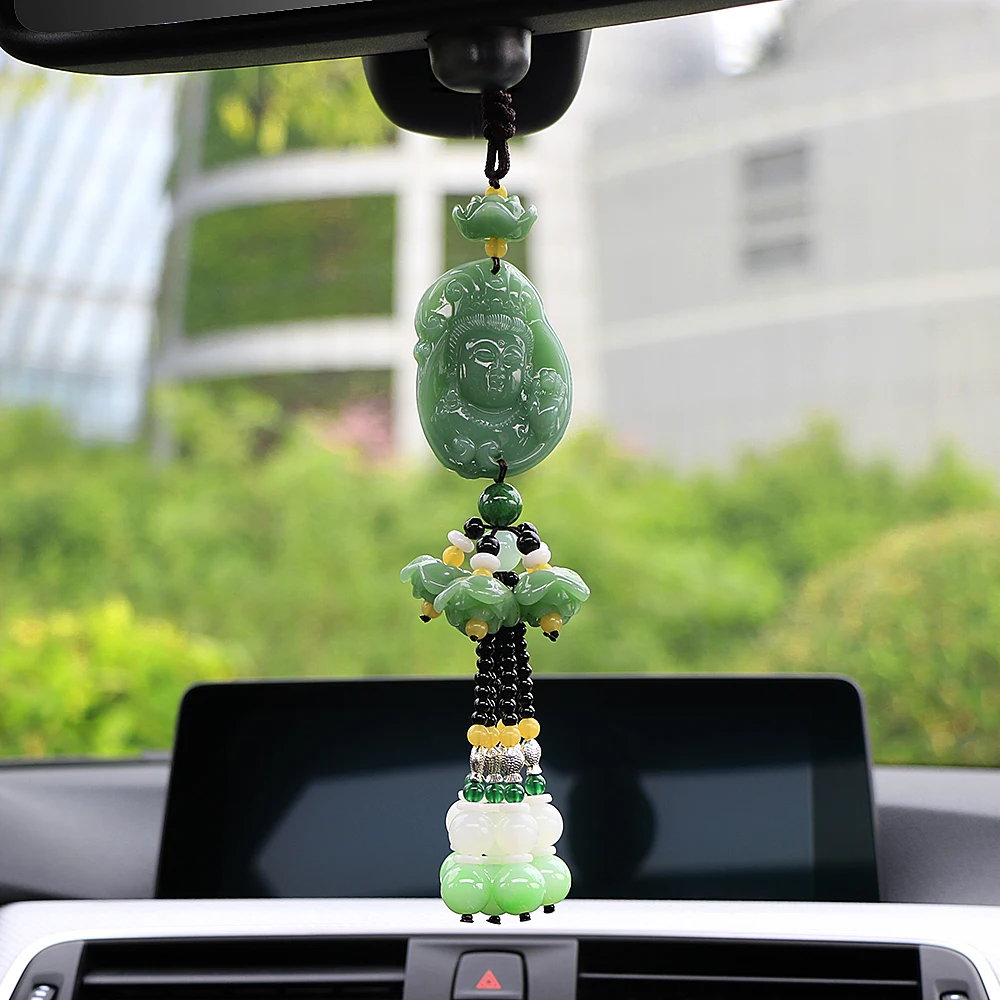 Автомобильный кулон нефритовый отважный войско Тыква Гуань Инь Майтрея авто