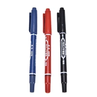 1pc 3 colors permanent paint marker pen twin tips doubled headed hook line for cd dvd media disc quick drying writing pens