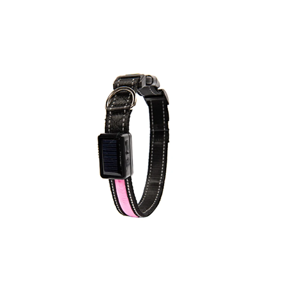 Светодиодный ошейник для собак на солнечной батарее светящийся кошек лидер