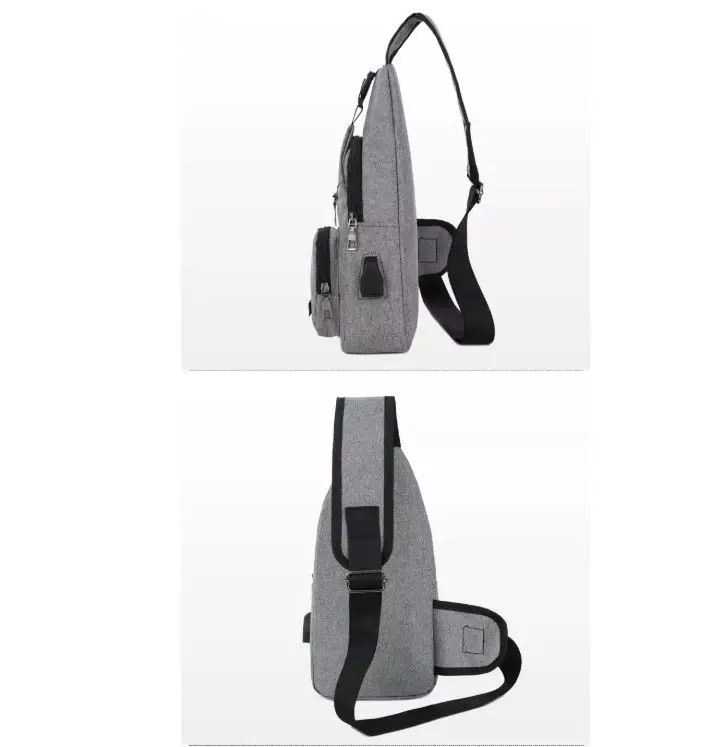 Мужская нагрудная сумка Повседневная Холщовая Сумка через плечо мужская для