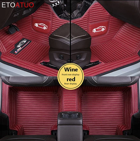 wine red ETOATUO пользовательские автомобильные коврики для mazda CX-5 CX-7 CX-9 cx3 6 gh 6 gg 323 626 demio коврики для автомобилей Автомобильные Чехлы подогрев сидений - Название цвета: wine red