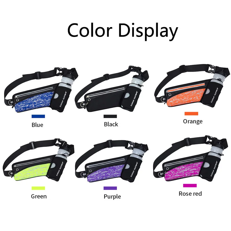 

Running Bags Waist Water Bottle Bag Outdoor Camping Hiking Fitness Man Women Gym Lightweight Belt Bag Female Sports Fanny Packs