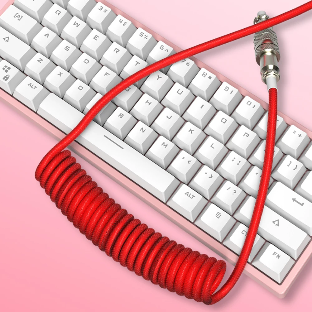 Оригинальный USB-кабель Akko Type C механическая клавиатура спиральная 1 7 м