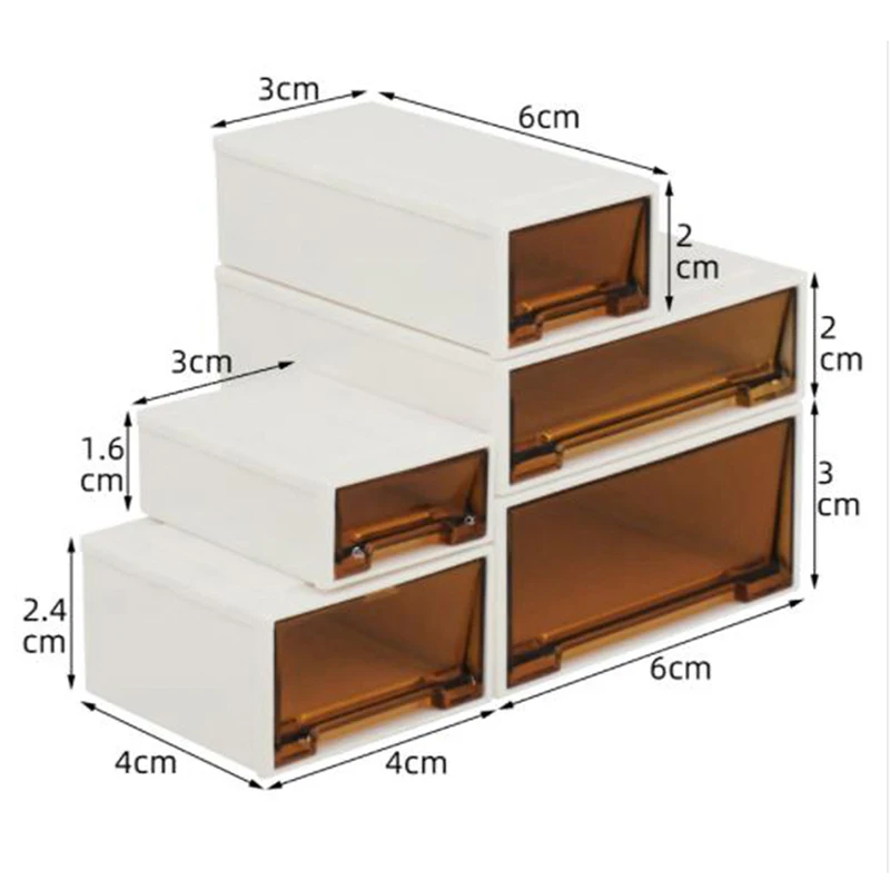 

4Pcs 1:12 Dollhouse Accessories Miniature Plastic storage Box with Lid Container Case Doll Scene Decor