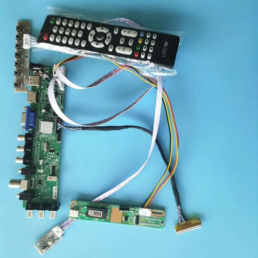 

Kit For LTN141W1-L02 1280X800 TV VGA USB AV remote DVB-C DVB-T Panel Controller board 14.1" 1 CCFL LCD 30pin Digital HDMI