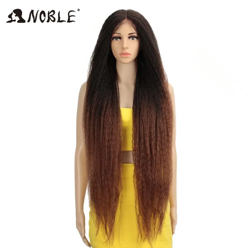Noble Cosplay Wig Long Braided Wig 38inch Synthetic Lace Front Wigs For Women Pink Green Wig Lace Front Wigs For Black Women - Цвет: TT1B-30