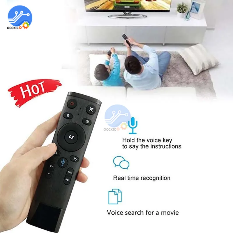 Голосовой пульт дистанционного управления 2 4G беспроводная мышь ИК датчик