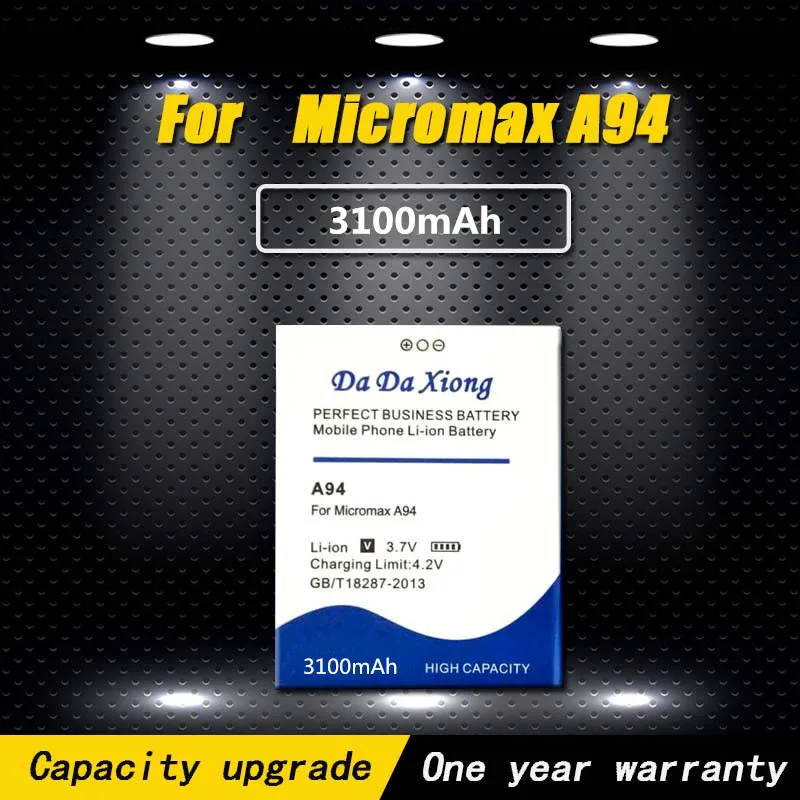 Литий ионный аккумулятор для телефона Micromax A94 3100 мАч Новое поступление модель
