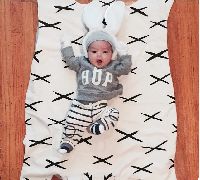 INS детское одеяло с медведем на диван и стул милый ковер животными Картер детская