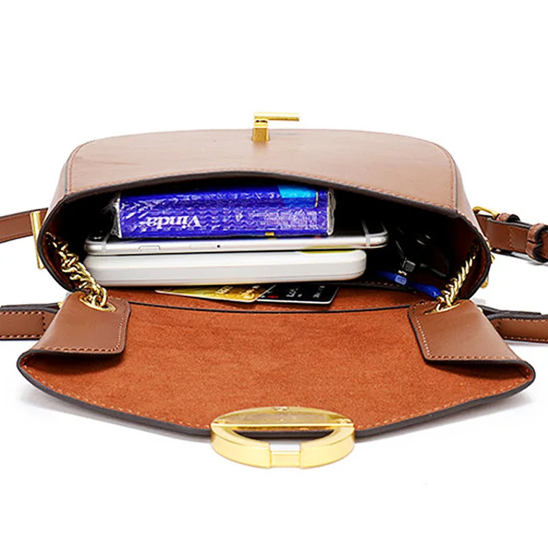 

Women's handbags one shoulder BaoChun color restoring ancient ways fashion leather saddle bags women leisure oblique cross chain