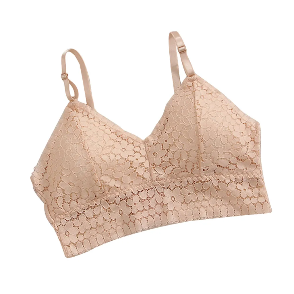 Сексуальный женский кружевной бюстгальтер однотонный жилет бесшовный женское