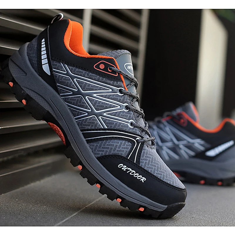 SALUDAS  Men Shoes Outdoor Running Shoes Casual Sneakers for Men Mesh Lightweight Breathable Hiking Shoes Outdoor Sneakers