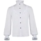 2021 новые модные мужские рубашки высокого качества мужские рубашки с длинным рукавом готические мужские блузки топы Осенние повседневные мужские рубашки новый стиль #01
