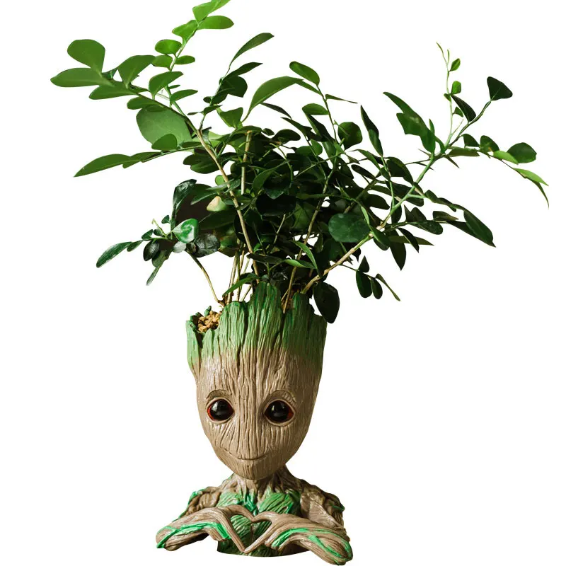 

Groot Flowerpot Cute Model Toy Pen Pot Flower Pot Planter Figurines Tree Man Garden Planter Flower Pot Gift For Baby Kids