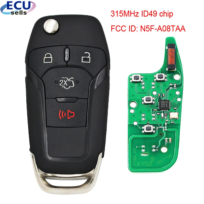 3 + 1B дистанционный ключ без ключа Fob 315 МГц для Ford Fusion 2013 2015 FCC ID: N5F A08TAA HU101 49 чип: