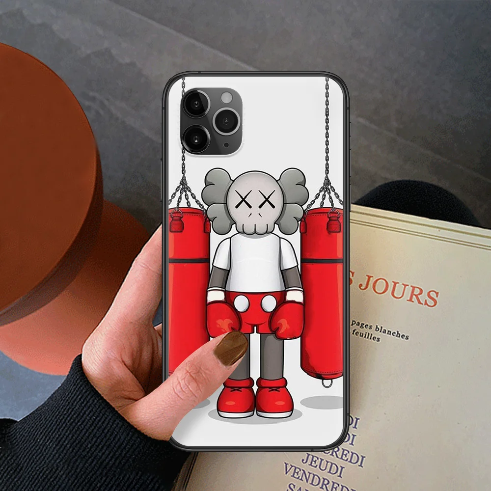 

Super Cartoon Kawa Phone Case For Iphone 4 4s 5 5S SE 5C 6 6S 7 8 Plus X XS XR 11 12 Mini Pro Max 2020 black Prime Trend Hoesjes