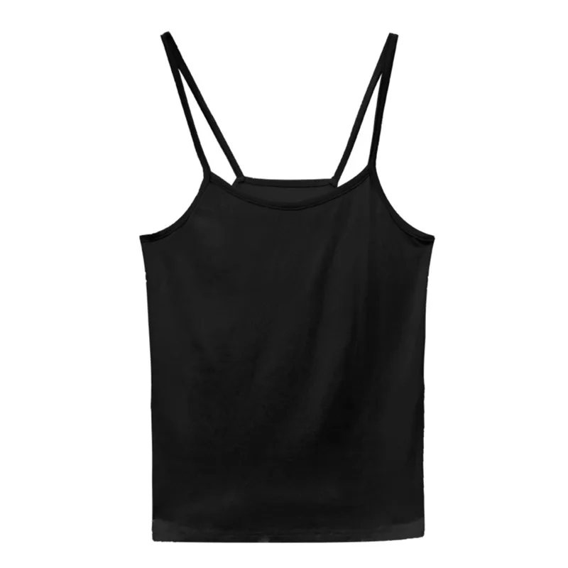 

XUXI Suspenders Vest 2020 Women Fashion Sleeveless Slim Elastic Stretch Bottom Straps Camisole Summer Solid Color FZ1985
