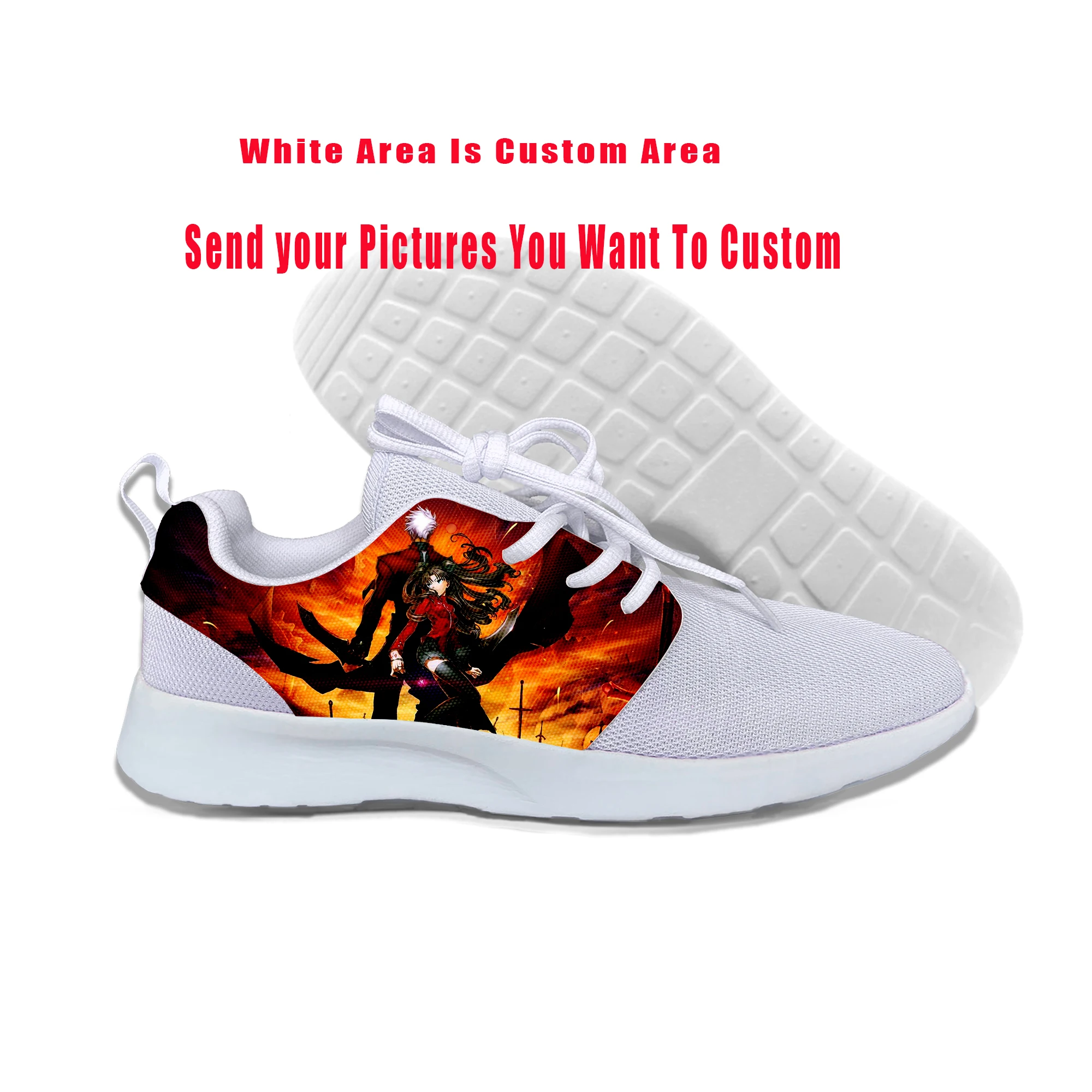 Кроссовки мужские/женские с 3D-принтом модные забавные повседневные надписью Fate