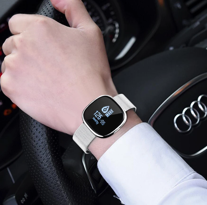 Смарт часы женский шагомер сенсор пульса спортивные фитнес трекер IP67