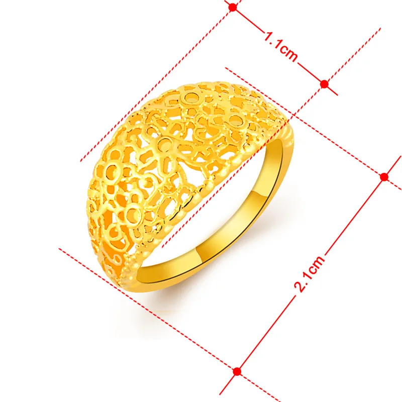 Новинка 2018 кольца на палец из желтого золота Коктейльные для женщин ювелирные