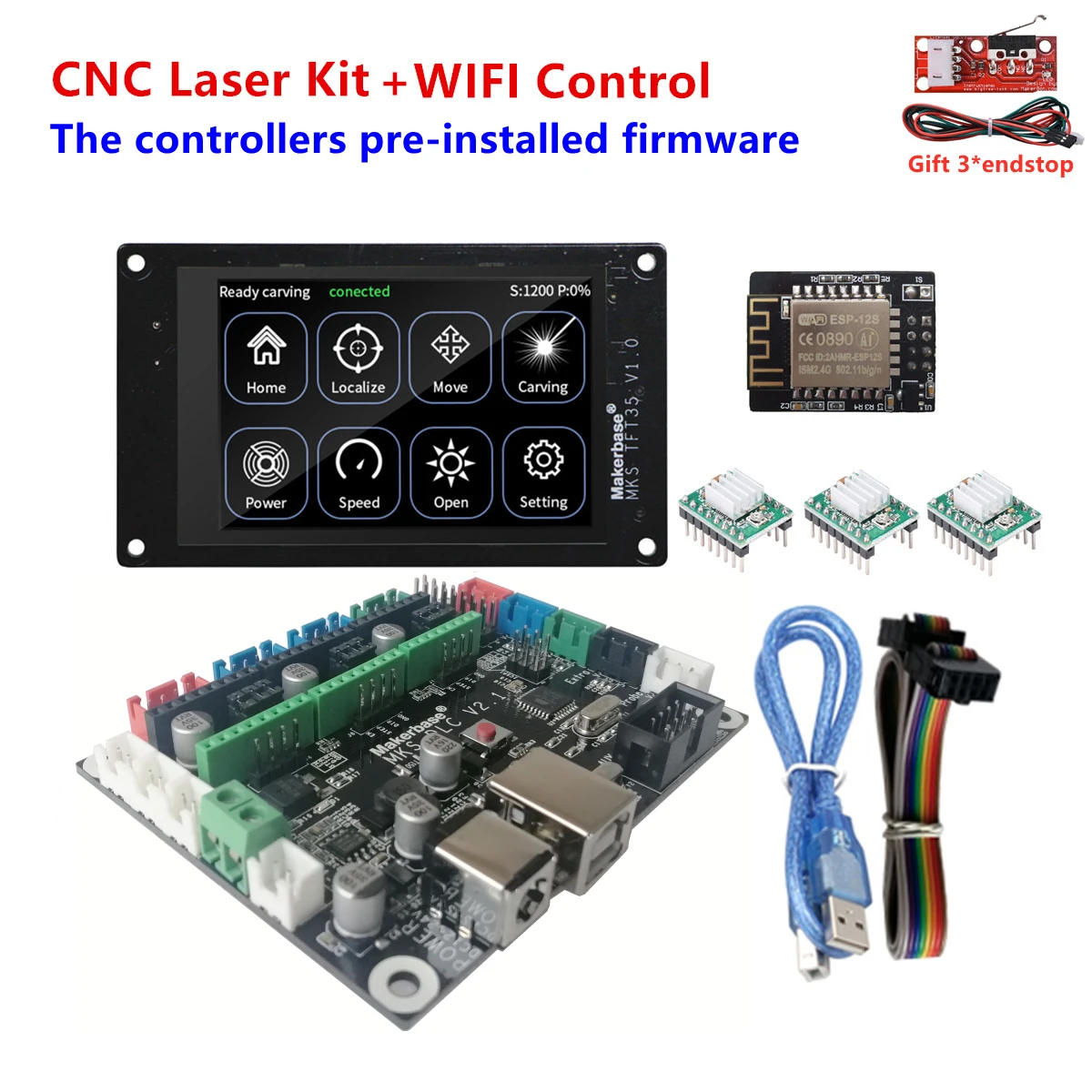 Плата панель управления расширения cnc shield V3 UNO R3 MKS DLC TFT35 автономный контроллер с