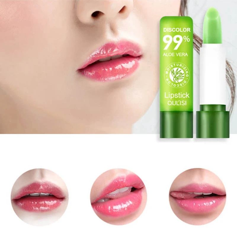 Женский блеск для губ меняющий цвет бальзам с алоэ вера Желейная помада гладкие и