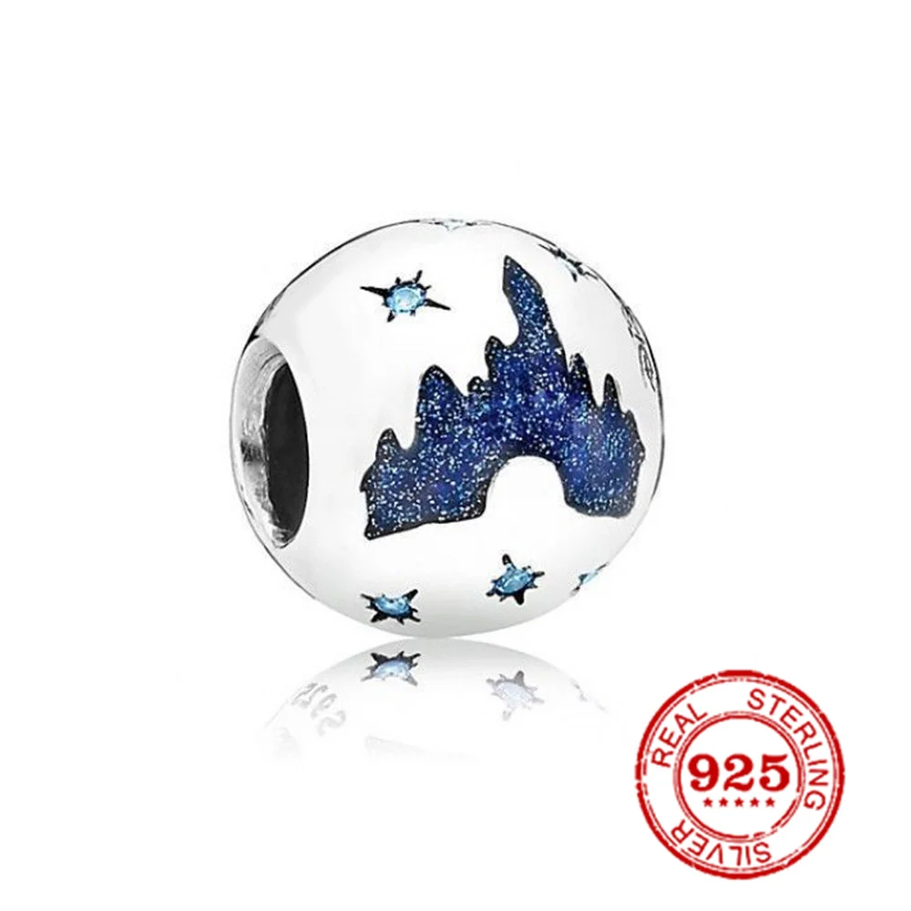 Шарм-бусина из серебра 925 пробы с черепом на Хэллоуин