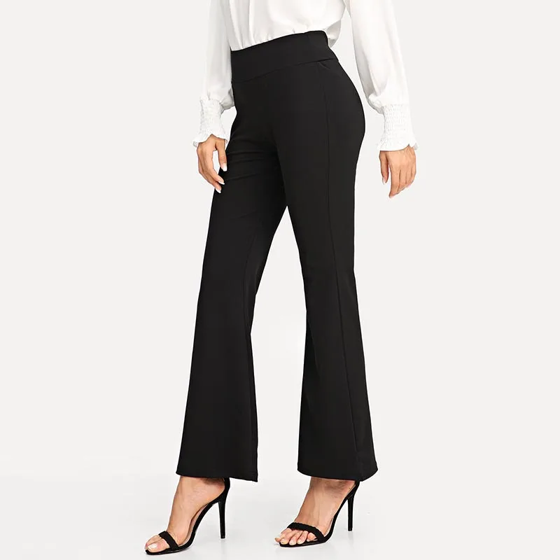 Брюки Женские однотонные с широкими штанинами винтажные элегантные офисные