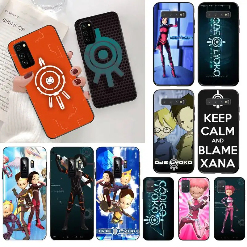 

HPCHCJHM cool Code Lyoko Black TPU Soft Rubber Phone Cover for Samsung S20 plus Ultra S6 S7 edge S8 S9 plus S10 5G