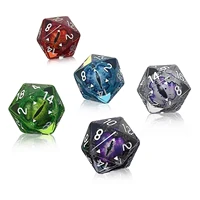 polyhedral dice glazed bead longan crystal gorgeous polygonal dice crystal ornament dichromatic polyhedral numbers game toys