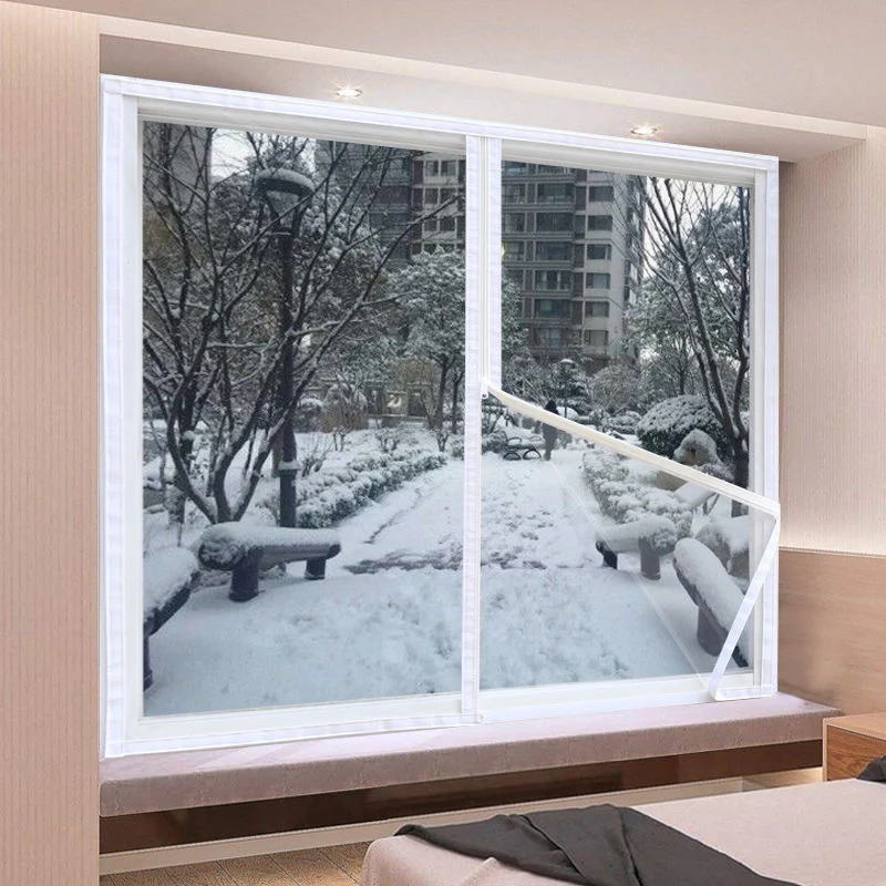 

Winter window Velcro sealed thermal film plastic transparent windproof window film household window film heat insulation film