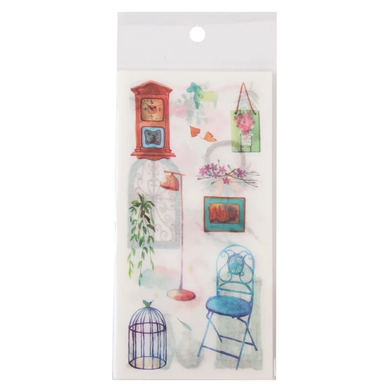 

6 pcs/pack Guide Sunny Weather World Attractions Journal Decorative Stationery Stickers Scrapbooking DIY Diary Album Stick Lable