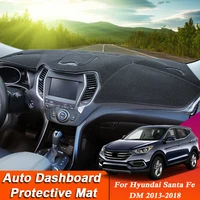 car styling for hyundai santa fe dm 2013 2018 lhdrhd dashboard mat protective interior anti pad shade cushion auto accessory